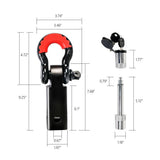 4WD Recovery Tools: X-BULL Hitch Receiver 5T Recovery Receiver with Bow Shackle Tow Bar Off Road 4WD