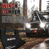 4WD Recovery Tools: X-BULL Recovery Kit 4X4 Off-Road Kinetic Rope Snatch Strap Winch Damper 4WD13PCS