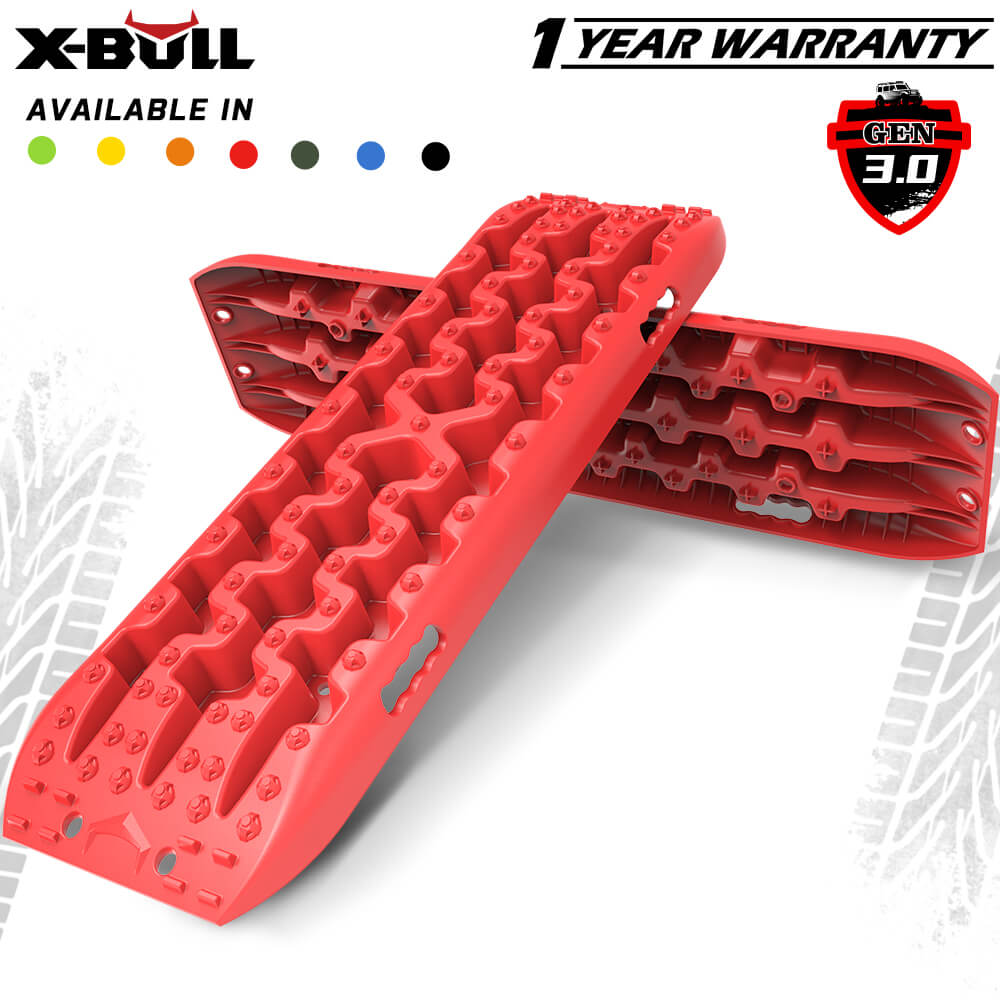 4WD Recovery Tools: X-BULL Recovery tracks Sand tracks 2pcs 10T Sand / Snow / Mud 4WD Gen 3.0 - Red