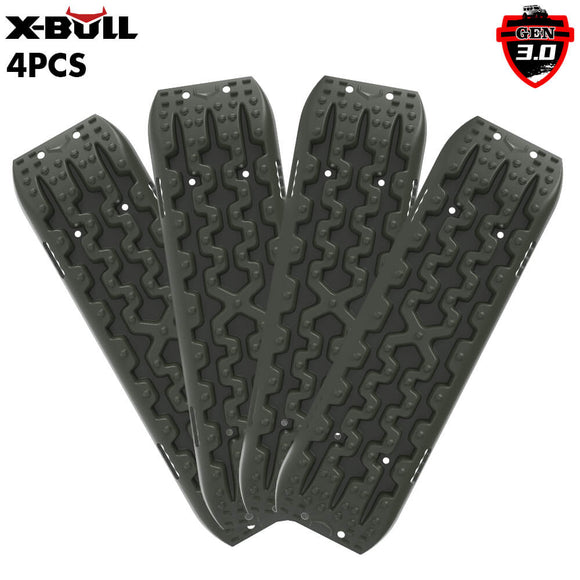 X-BULL Recovery tracks / Sand tracks / Mud tracks / Off Road 4WD 4x4 Car 2 Pairs Gen 3.0 - Olive