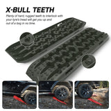 X-BULL Recovery tracks / Sand tracks / Mud tracks / Off Road 4WD 4x4 Car 2 Pairs Gen 3.0 - Olive