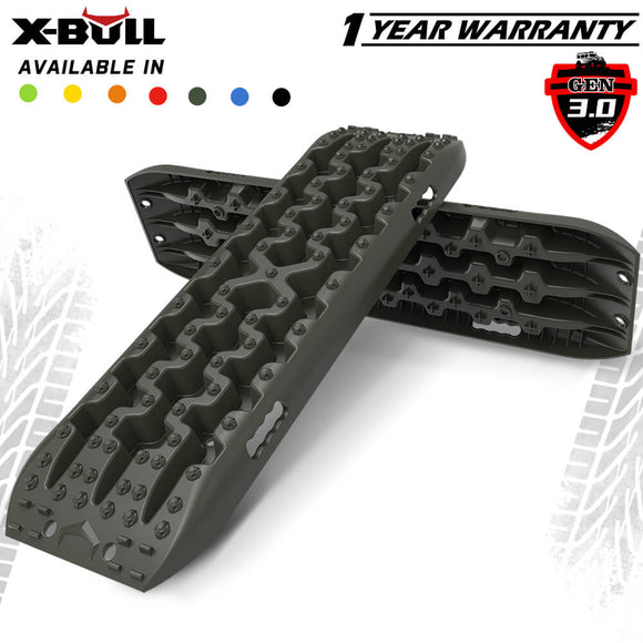 X-BULL Recovery tracks / Sand tracks / Mud tracks / Off Road 4WD 4x4 Car 2pcs Gen 3.0 - Olive