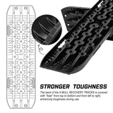 X-BULL Recovery tracks / Sand tracks / Mud tracks / Off Road 4WD 4x4 Car 2 Pairs Gen 3.0 - Black