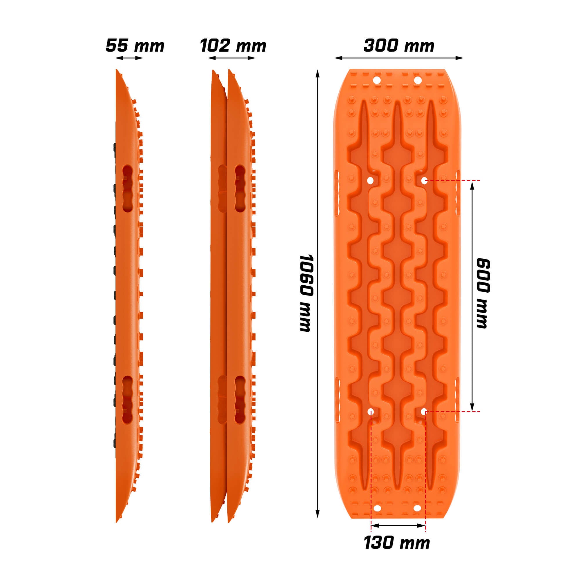 4WD Recovery Tools: X-BULL Recovery tracks Sand 2 Pairs 4PC10T 4WD Sand / Snow / Mud Off-road Gen 3.0
