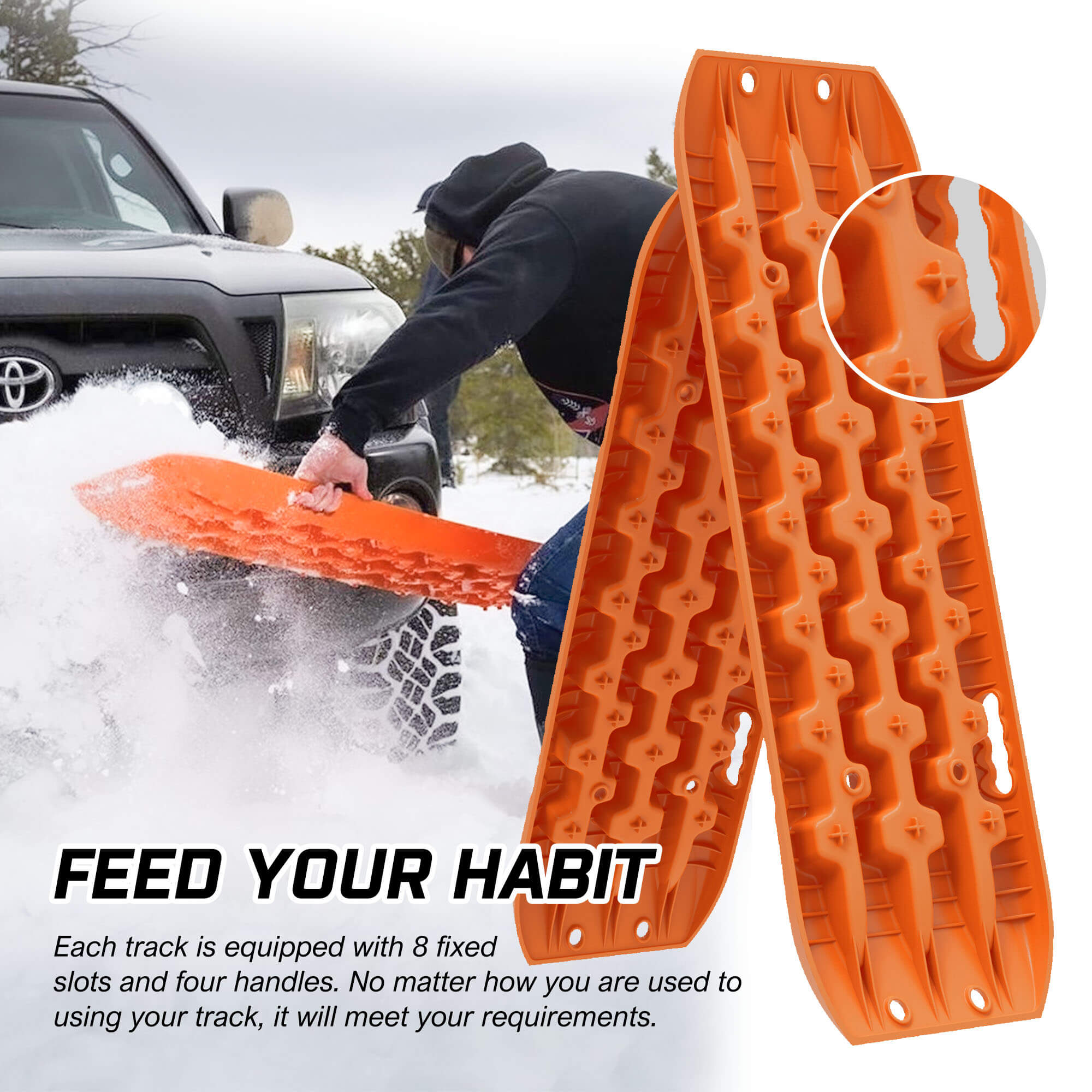 4WD Recovery Tools: X-BULL Recovery tracks Sand 2 Pairs 4PC10T 4WD Sand / Snow / Mud Off-road Gen 3.0