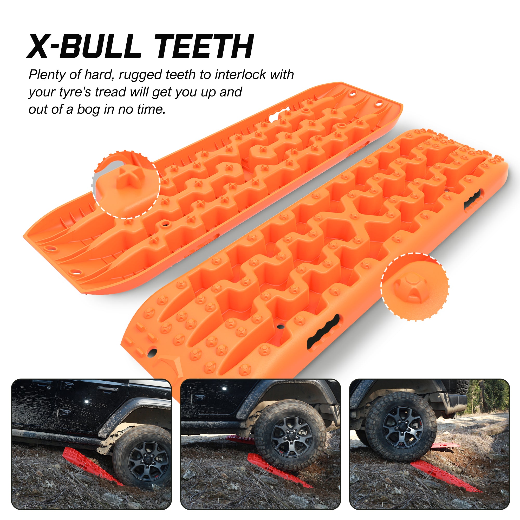 4WD Recovery Tools: X-BULL Recovery tracks Sand 2 Pairs 4PC10T 4WD Sand / Snow / Mud Off-road Gen 3.0