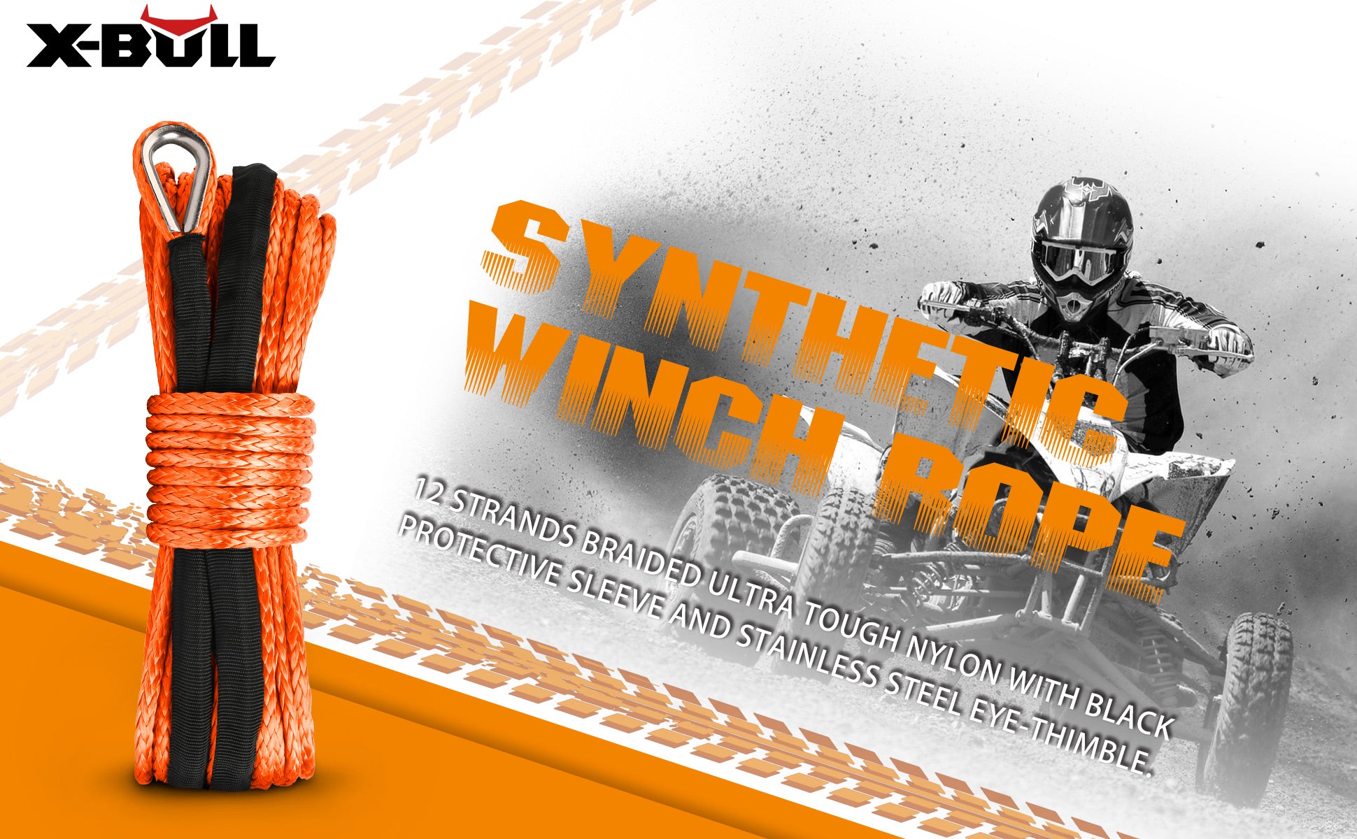 Automotive Parts: X-BULL Winch Rope Dyneema Synthetic Rope 5.5mm x 13m Tow Recovery Offroad 4wd