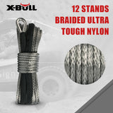Automotive Parts: X-BULL Synthetic Dyneem Rope 5.5MM x 13M SK75 Car Tow Recovery Winch Cable Line
