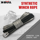 Automotive Parts: X-BULL Synthetic Dyneem Rope 5.5MM x 13M SK75 Car Tow Recovery Winch Cable Line