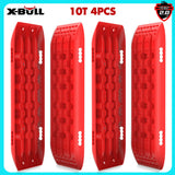 4WD Recovery Tools: X-BULL Recovery tracks 10T Sand Mud Snow 2 pairs Offroad 4WD 4x4 2pc 91cm Gen 2.0 - red