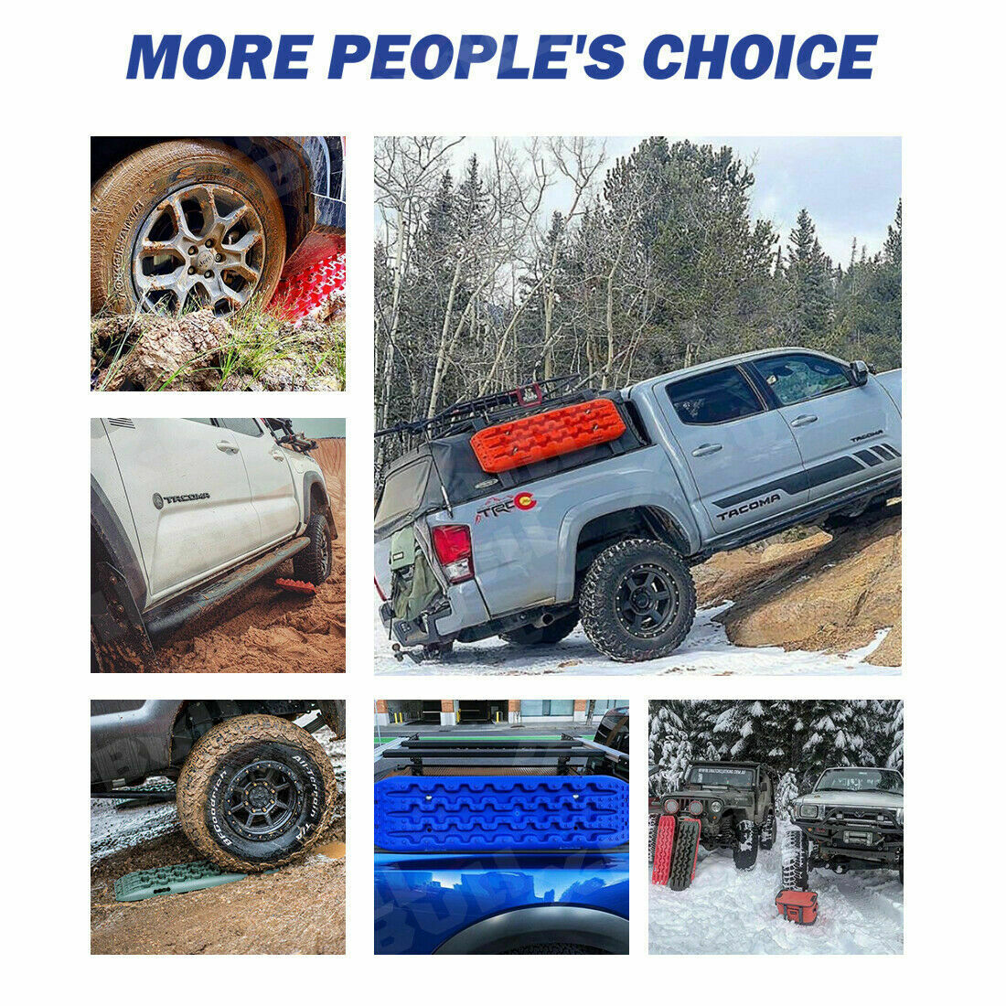 4WD Recovery Tools: X-BULL Recovery tracks Sand Trucks Offroad With 4PCS Mounting Pins 4WD Gen 2.0- red