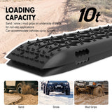 4WD Recovery Tools: X-BULL Recovery Tracks Sand Track Mud Snow 1 pair Gen 2.0 Accessory 4WD 4X4 - Black