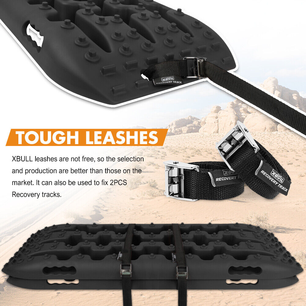 4WD Recovery Tools: X-BULL Recovery tracks Sand Trucks Offroad With 4PCS Mounting Pins 4WDGen 2.0 - Black