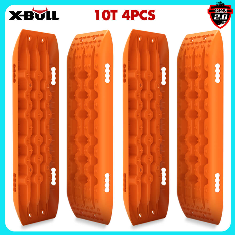 4WD Recovery Tools: X-BULL Recovery Tracks Sand Track Mud Snow 10T 2 Pairs 4PC 4WD 4X4 Gen 2.0