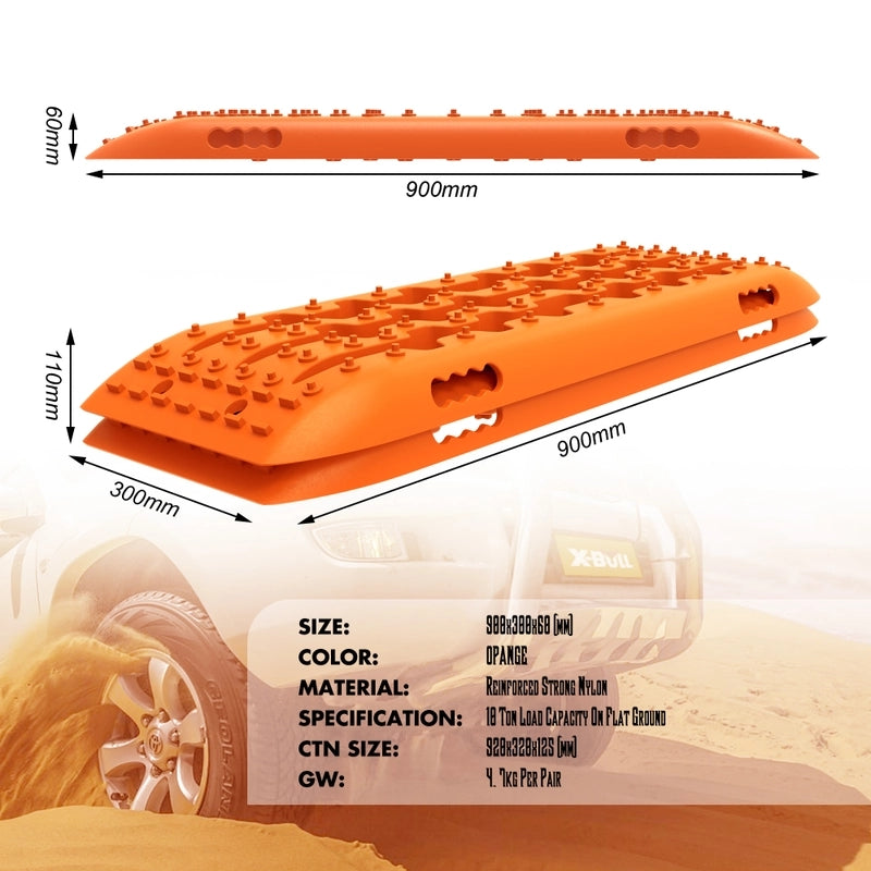 4WD Recovery Tools: X-BULL Recovery tracks Sand Trucks Offroad With 4PCS Mounting Pins 4WDGen 2.0