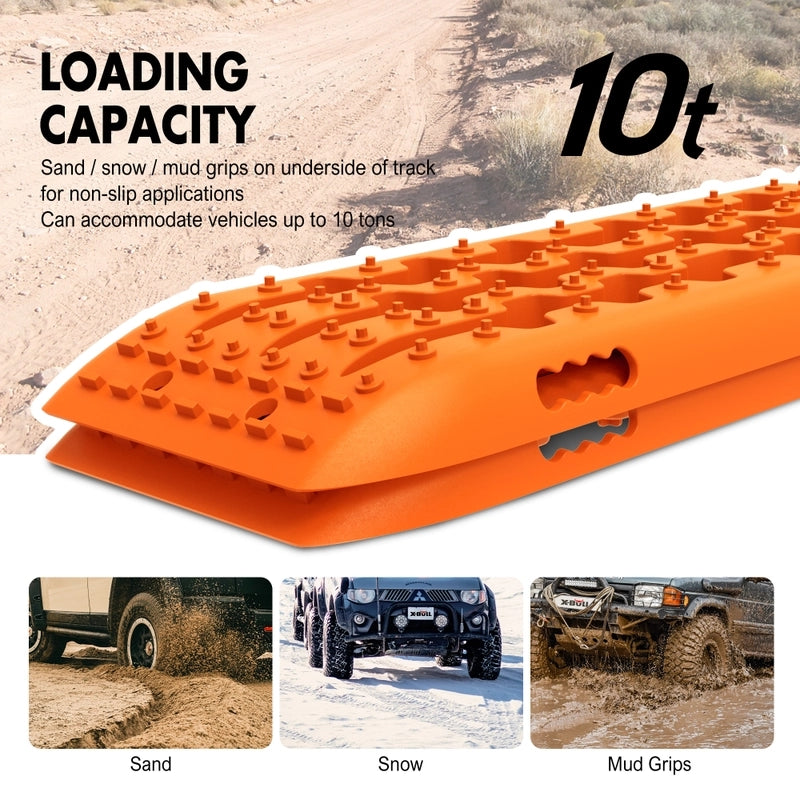 4WD Recovery Tools: X-BULL Recovery tracks Sand Trucks Offroad With 4PCS Mounting Pins 4WDGen 2.0