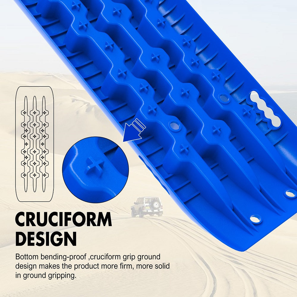 4WD Recovery Tools: X-BULL Recovery tracks Sand tracks 2pcs Sand / Snow / Mud 10T 4WD Gen 2.0 - blue