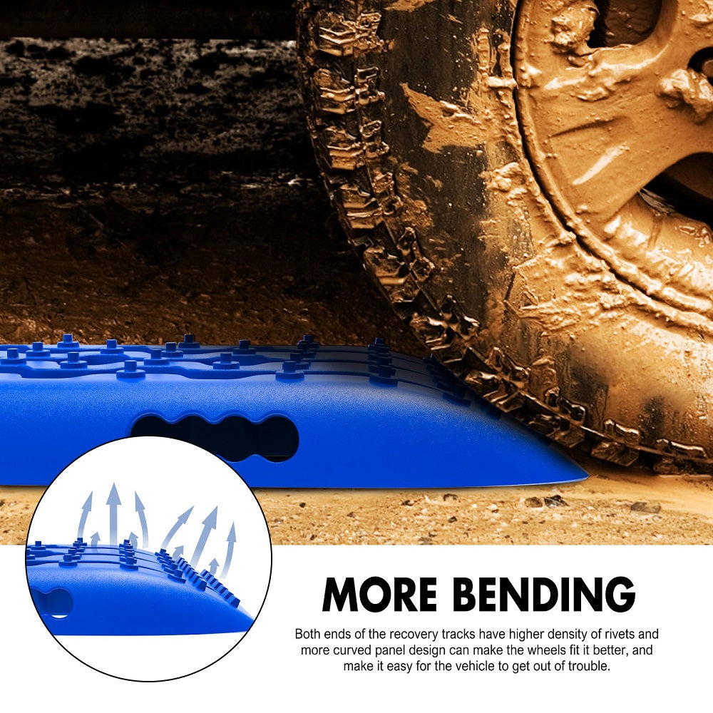 4WD Recovery Tools: X-BULL Recovery tracks Sand tracks 2pcs Sand / Snow / Mud 10T 4WD Gen 2.0 - blue