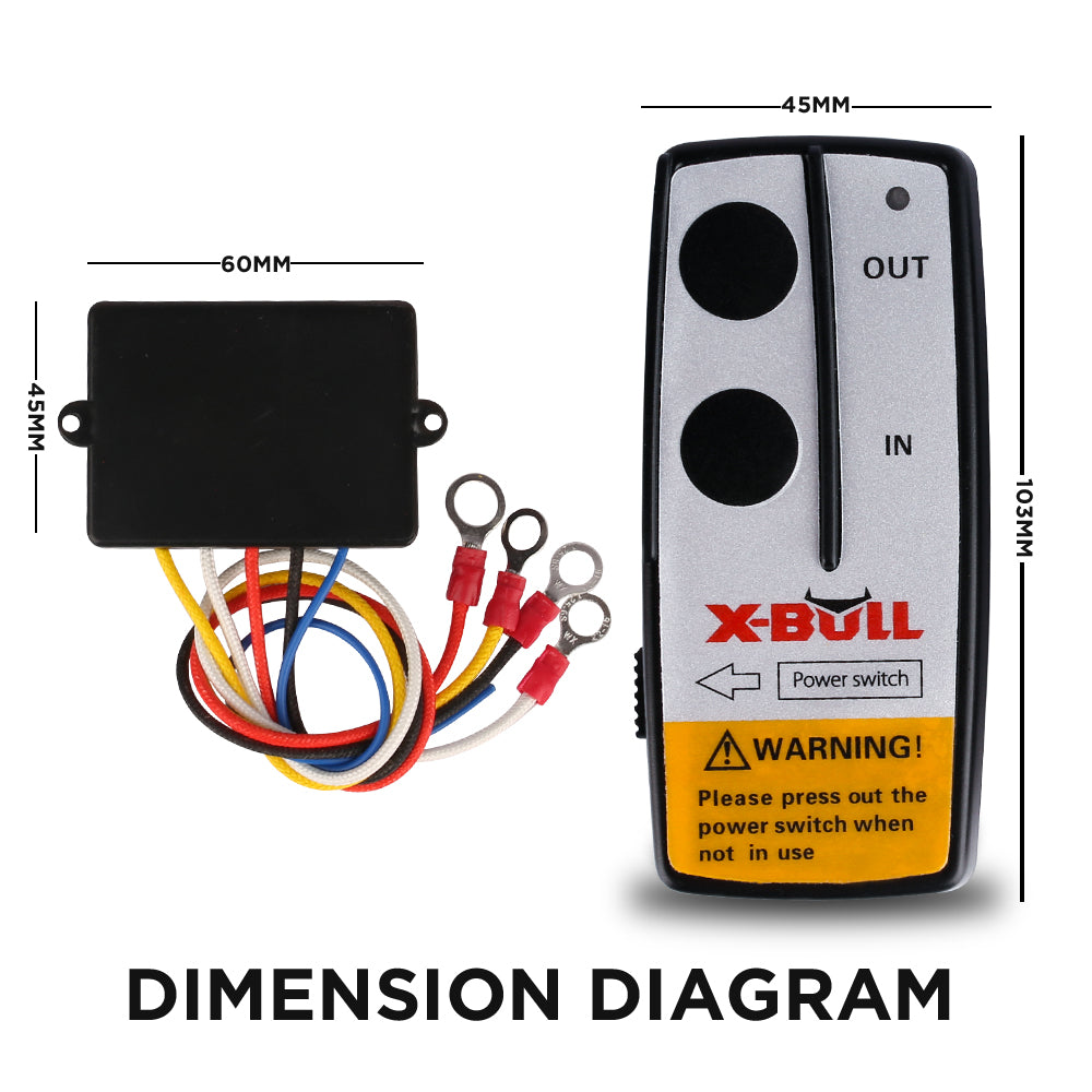 Automotive Parts: X-BULL 2x Wireless Winch Remote Control 12 Volt 150ft Handset Switch 4wd