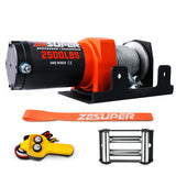 4WD Recovery Tools: ZESUPER Electric Winch 2500LBS/1134KG 12V 15.2M Steel Cable ATV UTV 4WD 4X4 Boat