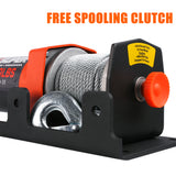 4WD Recovery Tools: ZESUPER Electric Winch 2500LBS/1134KG 12V 15.2M Steel Cable ATV UTV 4WD 4X4 Boat