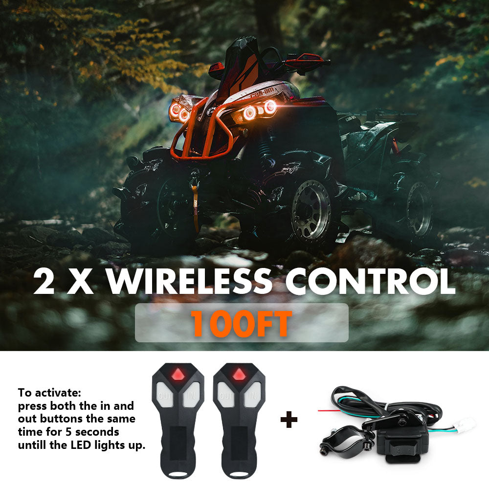 Automotive Lifts & Hoists: ZESUPER 12V Winch 4500LBS Electric Winch ATV Winch Synthetic Rope BOAT Trailer