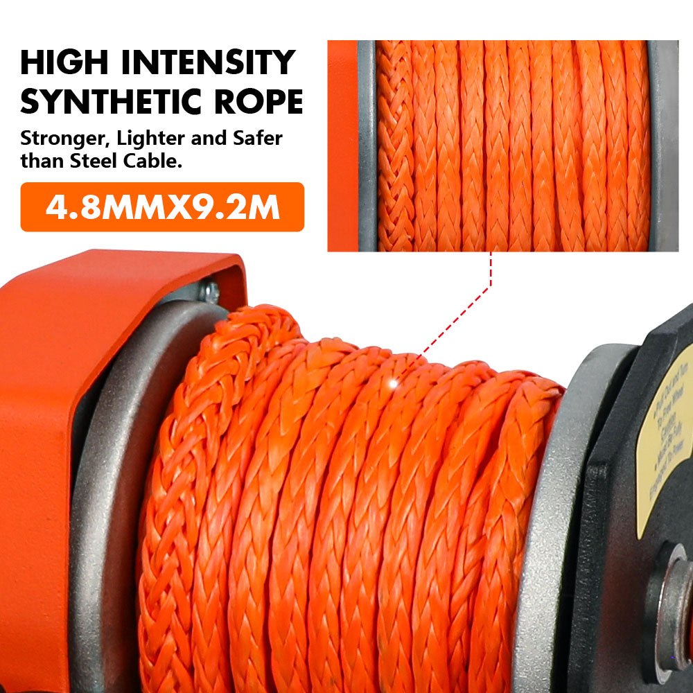 Automotive Parts: ZESUPER 12V Electric Winch 2500lbs Synthetic Rope Wireless Remote ATV UTV BOAT