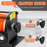 Automotive Parts: ZESUPER 12V Electric Winch 3000lbs Synthetic Rope Wireless Remote ATV UTV BOAT