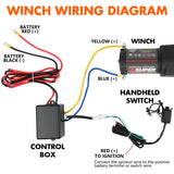 Automotive Parts: ZESUPER 12V Electric Winch 3000lbs Synthetic Rope Wireless Remote ATV UTV BOAT