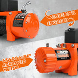 Automotive Parts: ZESUPER 12V Electric Winch 14500lbs Synthetic Rope Wireless Remote ATV UTV 4WD