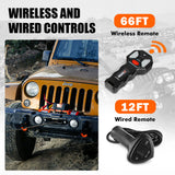 Automotive Parts: ZESUPER 12V Electric Winch 14500lbs Synthetic Rope Wireless Remote ATV UTV 4WD
