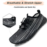 Men's Thongs & Sandals: Water Shoes for Men and Women Soft Breathable Slip-on Aqua Shoes Aqua Socks for Swim Beach Pool Surf Yoga (Black Size US 7)