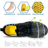 Men's Thongs & Sandals: Water Shoes for Men and Women Soft Breathable Slip-on Aqua Shoes Aqua Socks for Swim Beach Pool Surf Yoga (Black Size US 7)