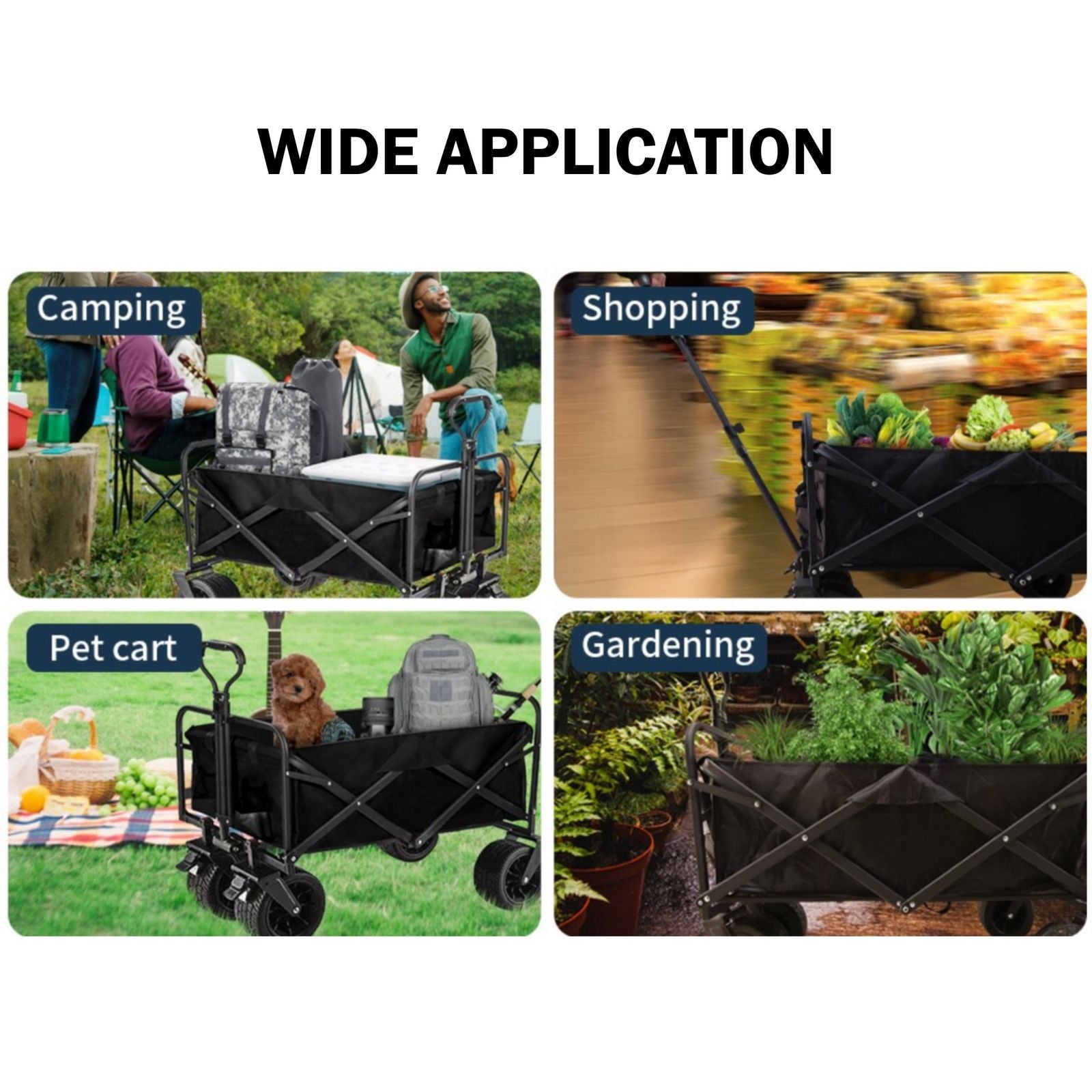 Camp Furniture: Folding Cart Small Black