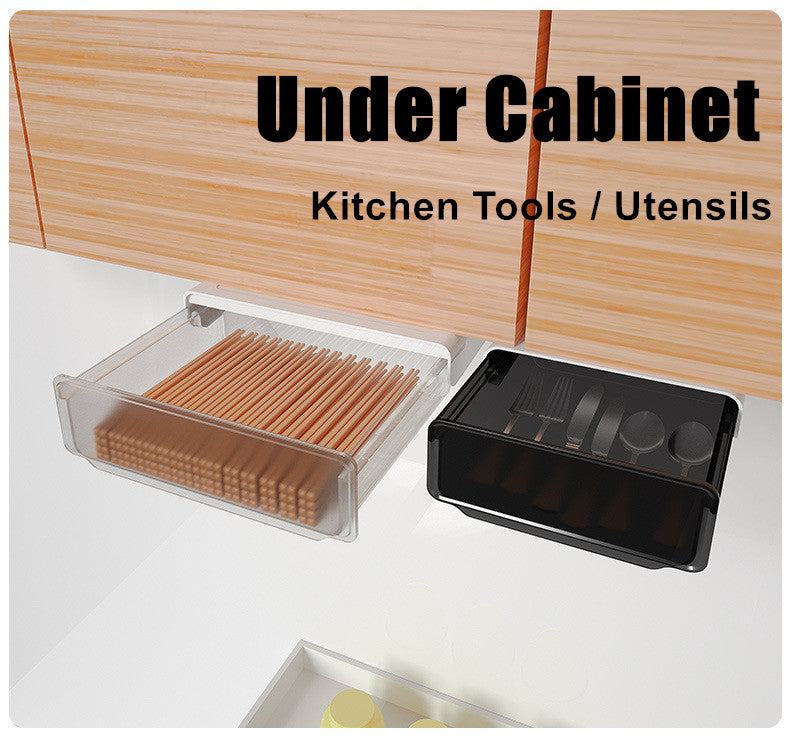 Desk Accessories: Under Desk Drawer Slide-out Large Office Organizers and Storage Drawers - Small Black