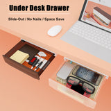 Desk Accessories: Under Desk Drawer Slide-out Large Office Organizers and Storage Drawers - Small Black