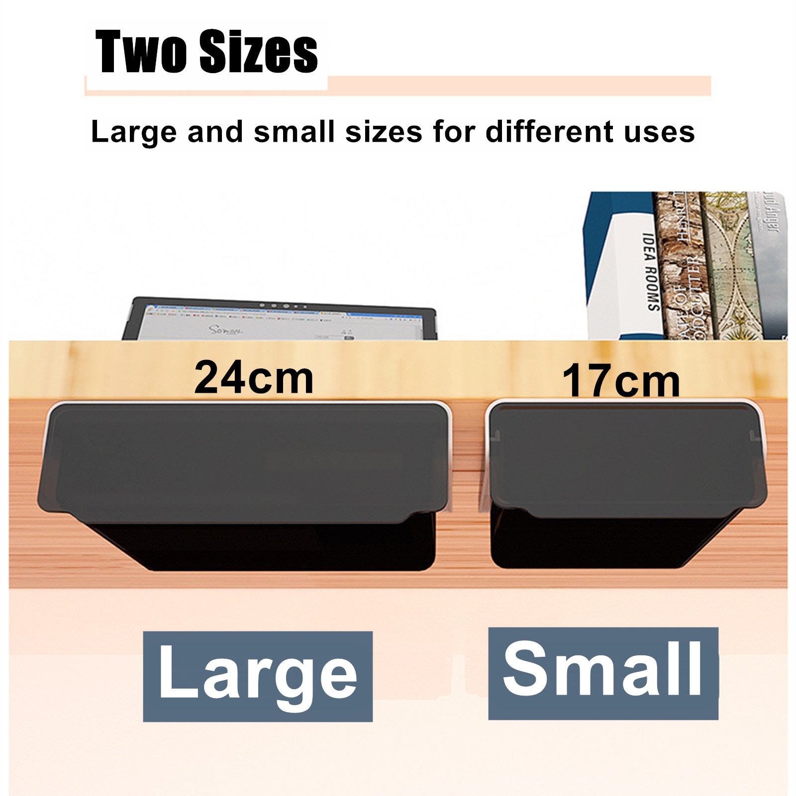 Desk Accessories: Under Desk Drawer Slide-out Large Office Organizers and Storage Drawers - Small Black