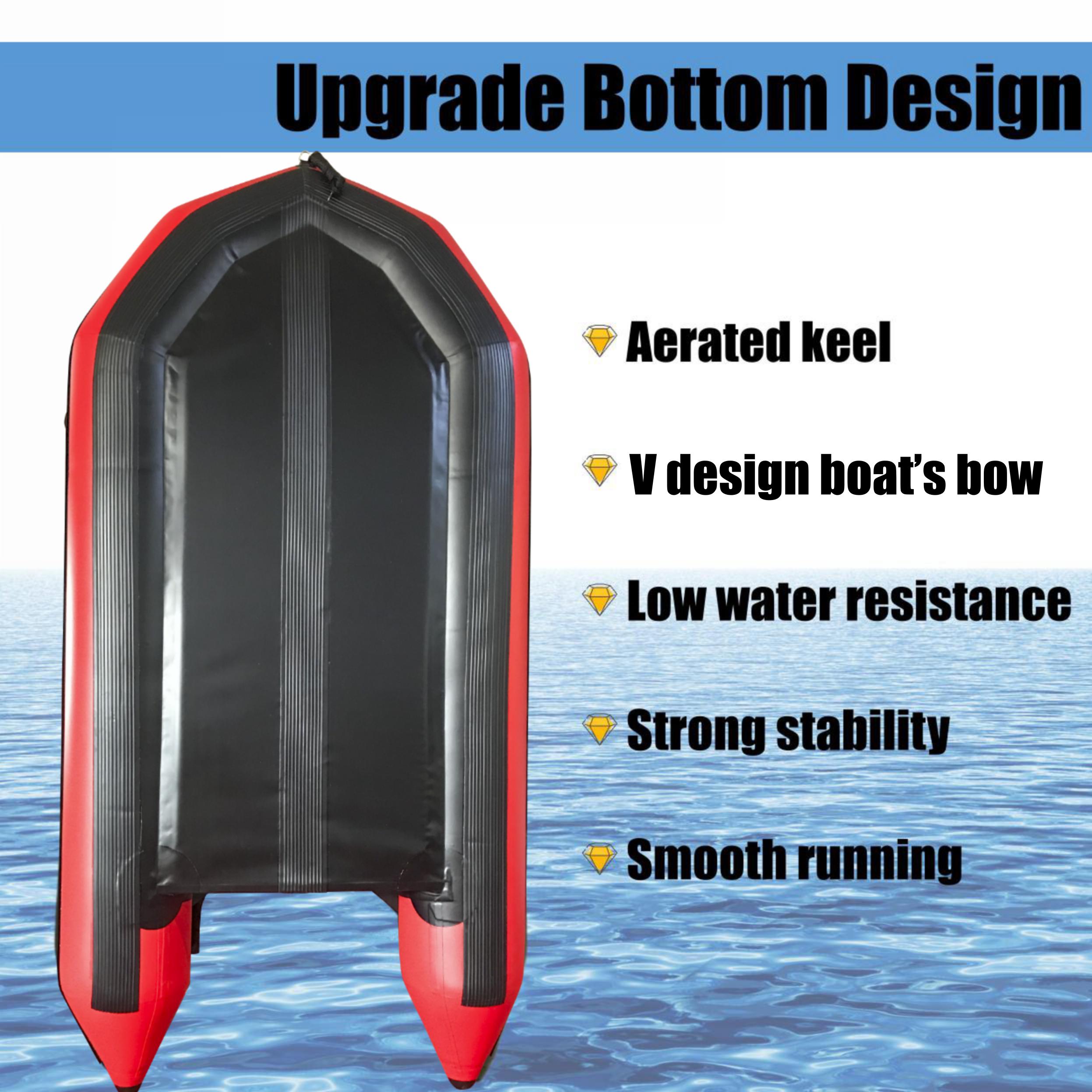 Boating Accessories: 3.6m Inflatable Dinghy Boat Tender Pontoon Rescue- Red