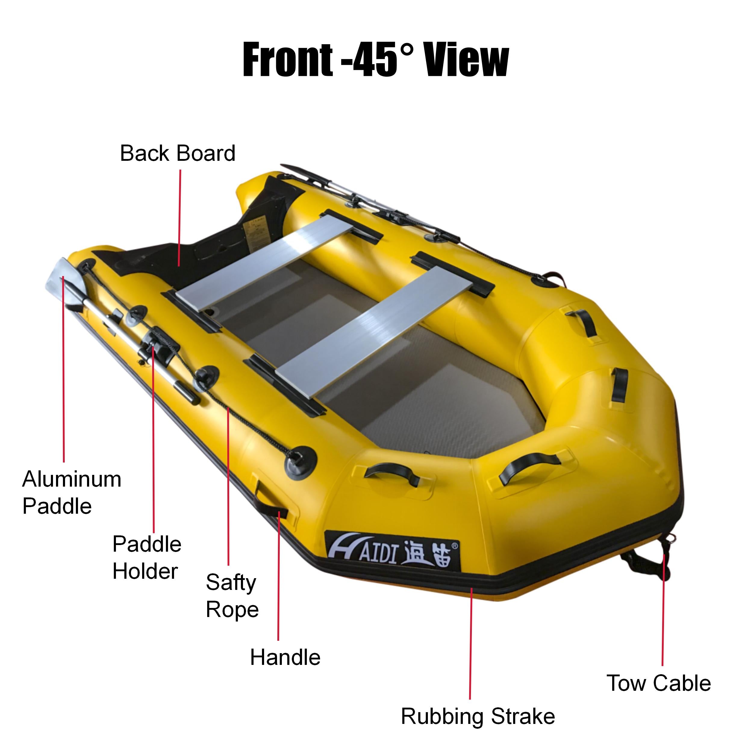 Boating Accessories: 3m Inflatable Dinghy Boat Tender Pontoon Rescue- Yellow
