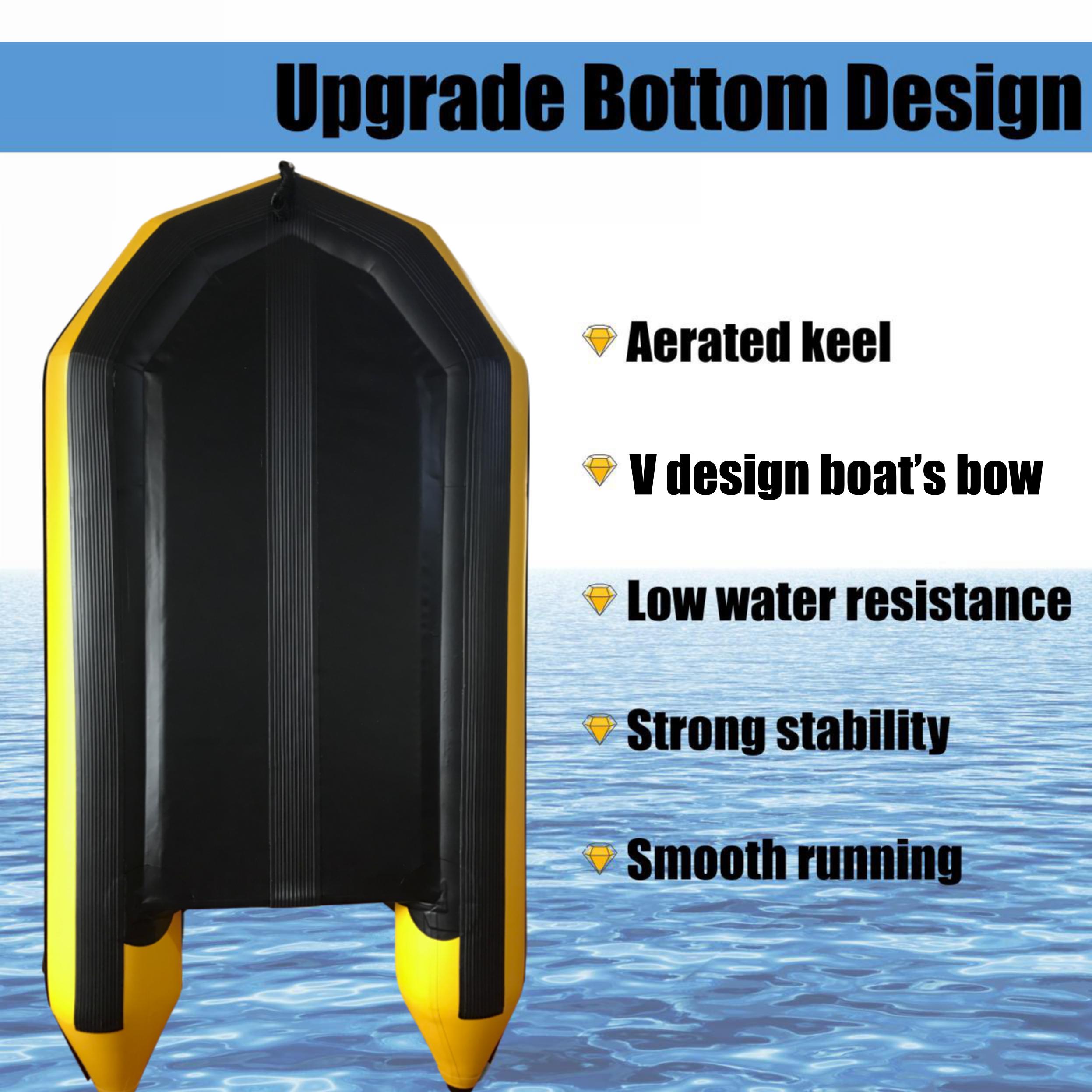Boating Accessories: 3m Inflatable Dinghy Boat Tender Pontoon Rescue- Yellow