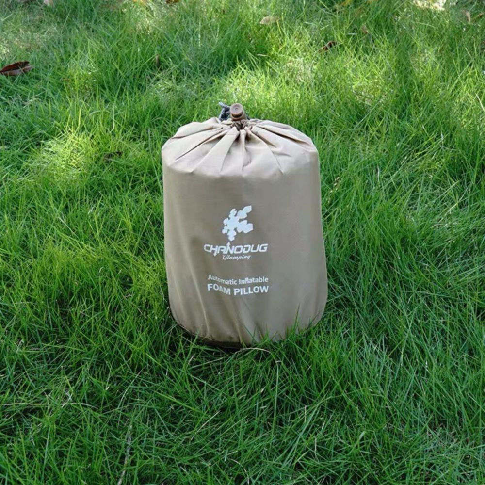 Inflatable Mattresses: Self Inflating Camping Pillow with Ergonomic 3D Support - Gold