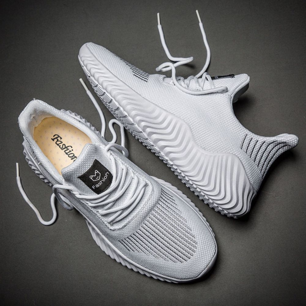 Men's Sneakers & Sports Shoes: Men's Sneakers Outdoor Road Shoes Breathable Lightweight Non-slip ( White Size US9.5=US43 )