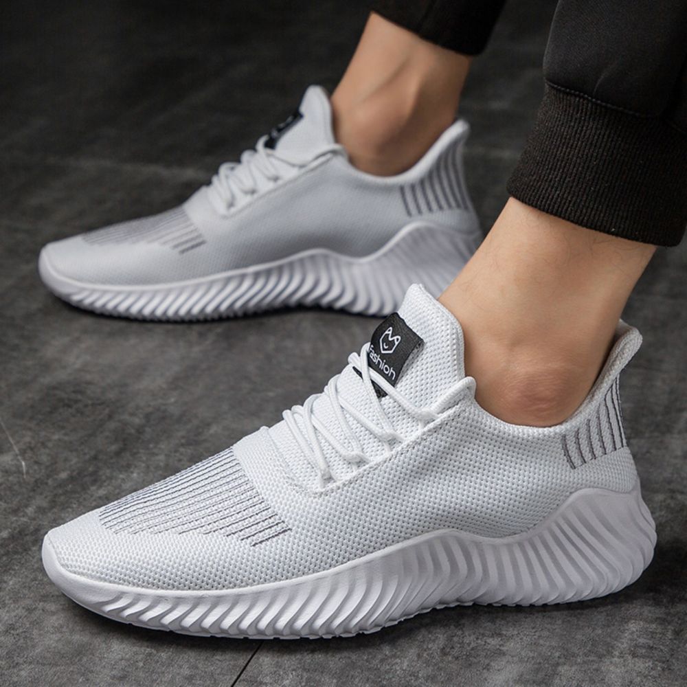 Men's Sneakers & Sports Shoes: Men's Sneakers Outdoor Road Shoes Breathable Lightweight Non-slip ( White Size US9.5=US43 )