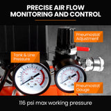Automotive Cleaning: UNIMAC 24L 2.0HP Air Compressor, Direct Drive, 2 Couplers for Airtools Tyre Inflation, Portable, Electric