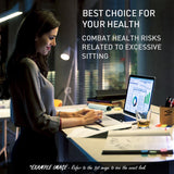 FORTIA Sit To Stand Up Standing Desk, 160x70cm, 72-118cm Electric Height Adjustable, Ergonomically Curved Edge, 50kg Rated, Black/Silver Frame