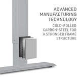 FORTIA Sit To Stand Up Standing Desk, 160x70cm, 72-118cm Electric Height Adjustable, Ergonomically Curved Edge, 50kg Rated, Black/Silver Frame