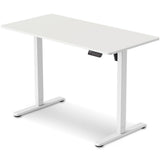 Desks: FORTIA Sit To Stand Standing Desk, 120x60cm, 72-118cm Electric Height Adjustable, White