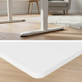 Desks: FORTIA Sit To Stand Standing Desk, 120x60cm, 72-118cm Electric Height Adjustable, White