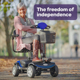 Mobility & Accessibility: EQUIPMED Mobility Scooter Electric Motorised 4 Wheel Power Portable Folding