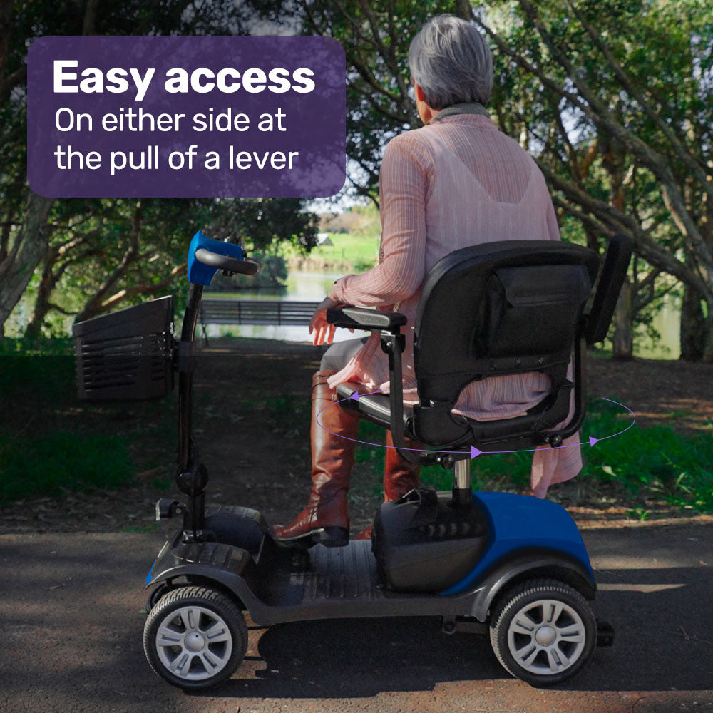 Mobility & Accessibility: EQUIPMED Mobility Scooter Electric Motorised 4 Wheel Power Portable Folding